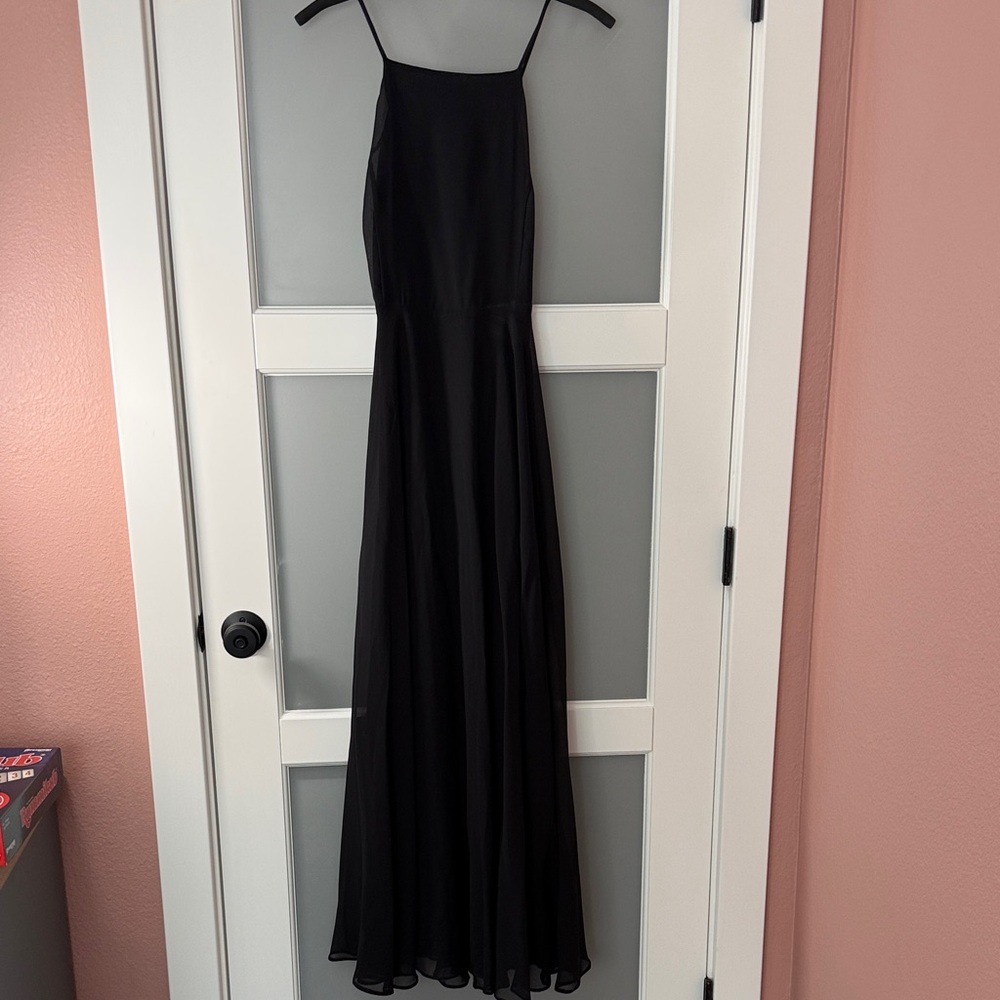 Lulu's Black Spaghetti-Strap Maxi Dress